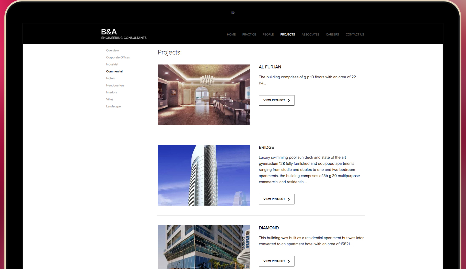 B & A Engineering Consultants - Websites